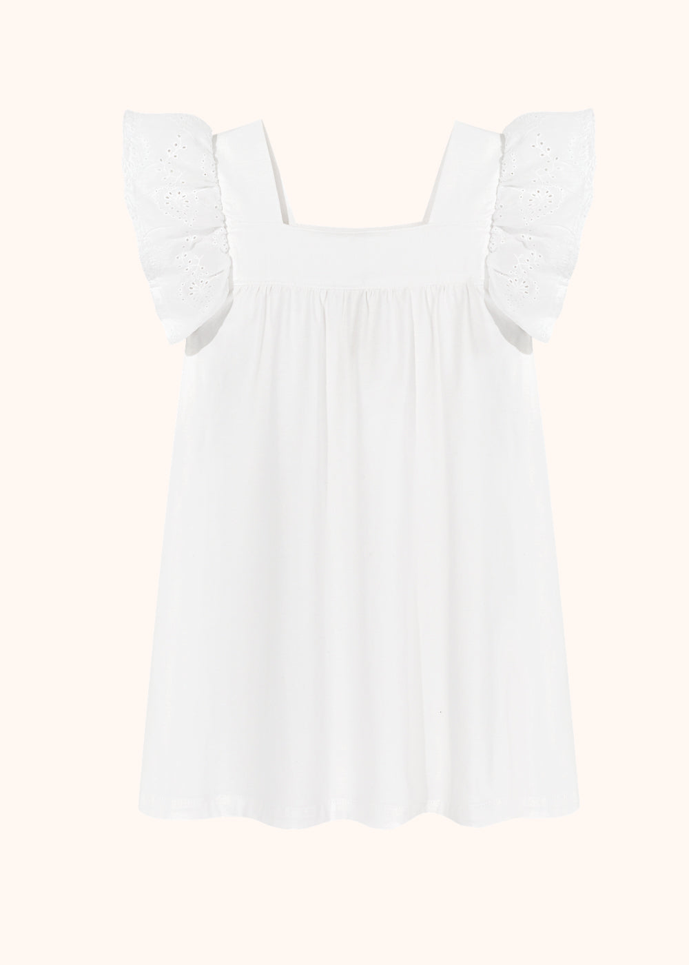 White Lace Frills Dress