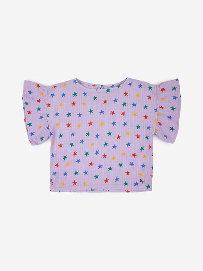 Multicolor Stars Woven Top