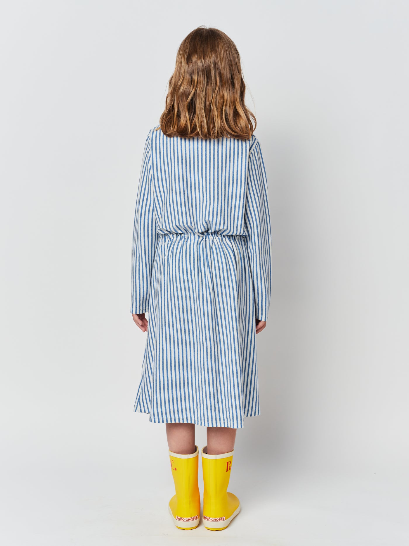 Blue Stripes Long Sleeve Dress - COCO LETO