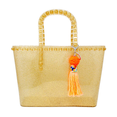 Jumbo Jelly Tote Bag: Gold