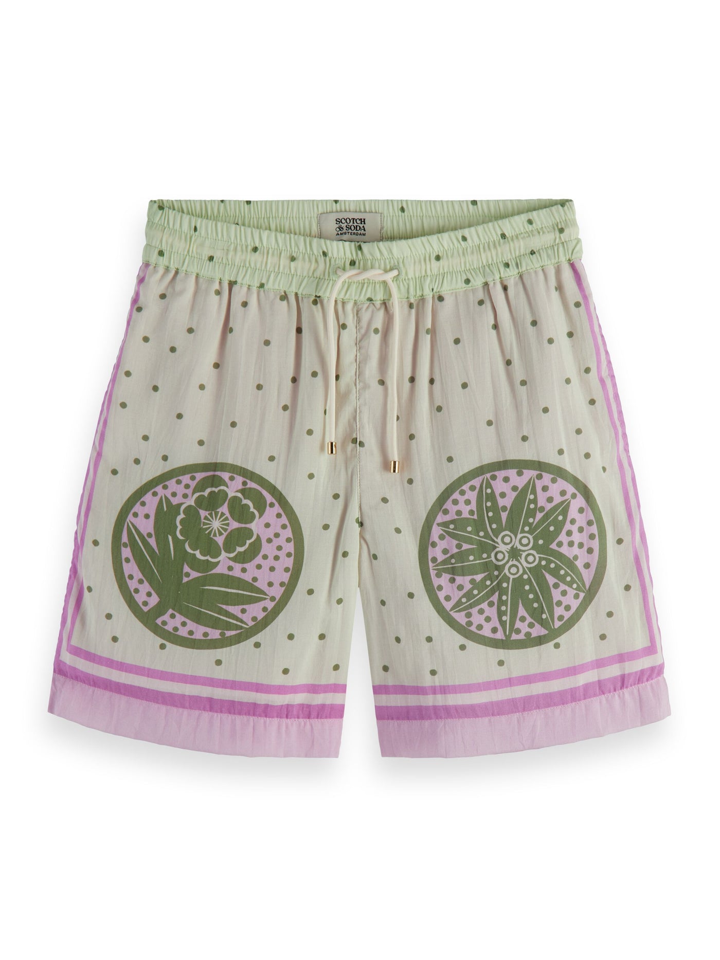 Placed All-Over Printed Shorts