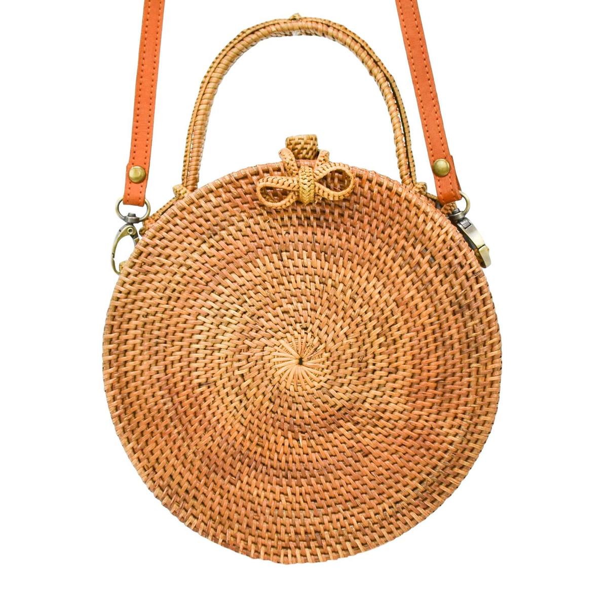 Milly Round Rattan Bag